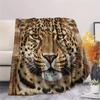 1PC Animals Print Flannel Blanket, High Quality Comfortable for All Seasons, Home Decor, Warmth and Comfort, Perfect for Christmas Gifts