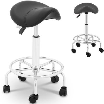 Cosmetic Stool Saddle Stool On Wheels Frankfurt Up To 150 Kg Black