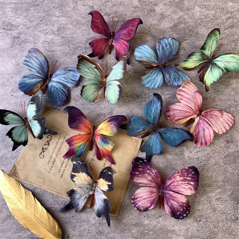

Simulated Butterfly Popular Party Decoration Home Window Wall Monet Garden Style DIY Stage Clothing Hair Props Insect Models 10pcs