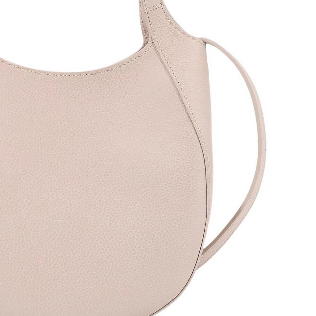 Longchamp Le Foulonné Logo Jacquard Metallbeschläge Leder Tragetasche Klein Damen Tragetaschen Creme 10328021407