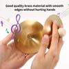 1 Pair Finger Cymbals with Wooden Handle 3.5 inch Mini Finger Cymbals Copper 9cm Hand Cymbal for Belly Dance Music