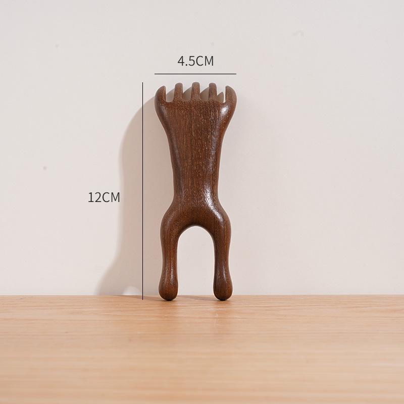 Sandalwood Multifunctional Scalp Massage Comb: Hair Loss Therapy, Gua Sha, Face & Eye Meridian Dredging Tool