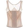 Breathable 3-Row Steel Boned Waist Shaping Vest with Lace & 17 Buttons