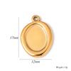 6pcs/lot Stainless Steel Charms Heart Round Irregular Blank Cabochon Pendant Base Diy Resin Cameo Jewelry Making