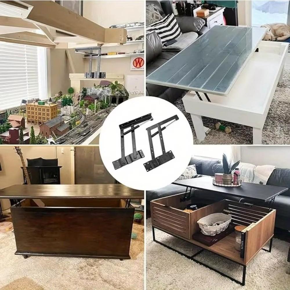 Multifunctional Lift Up Coffee Table Mechanism Heavy Duty Steel Table Lift Up Hinge  Dining Table