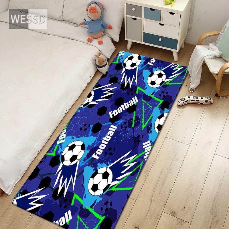 

Футбольний килимок для дитячої кімнати Мультяшний футбол Дитячий килимок для хлопчиків Великий килимок для вітальні Килимок для ніг 80x120cm