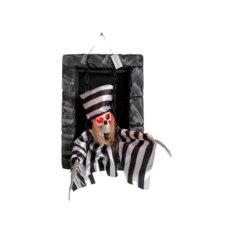 

Dynamic Manifestation Figure With Realistic Motion Transducer Activated LED Globes And Horror Sounds For Inside Use