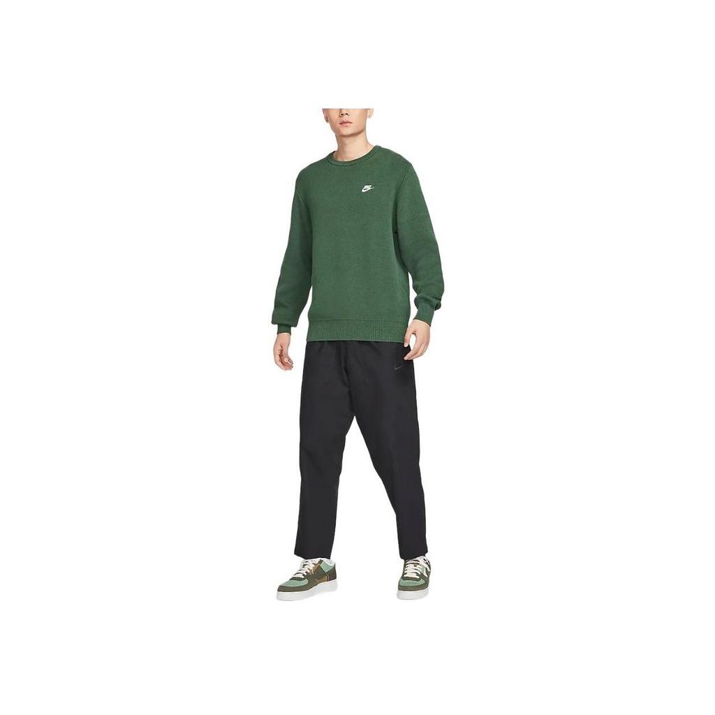 Nike Club Fashion Comfortable Crew Neck Pullover Sweater Men Sweater Fir-Green FQ2913-323