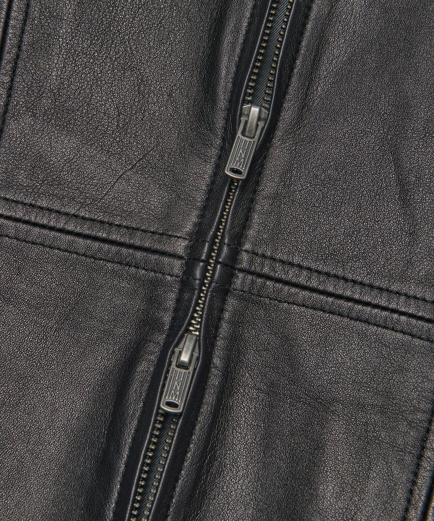 NOMANUAL Line Leather Jacket - Black