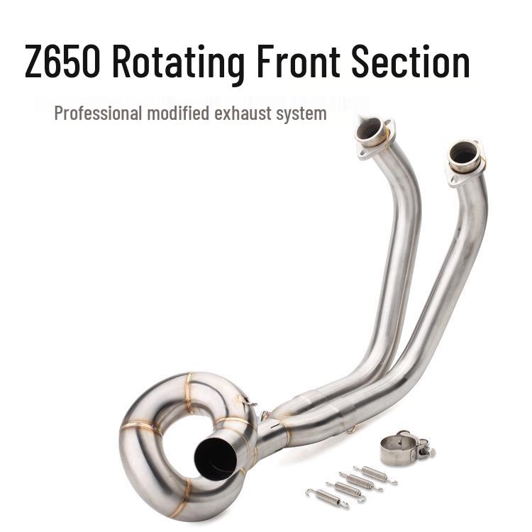 Stainless Steel Modified Bent Pipe for Z650 Motorcycle Moped Twin Cylinder
