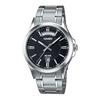 [Casio] CASIO Analog Quartz Men's Watch MTP-1381D-1AV Metal Band Silver Black Overseas Model [Parallel Import]