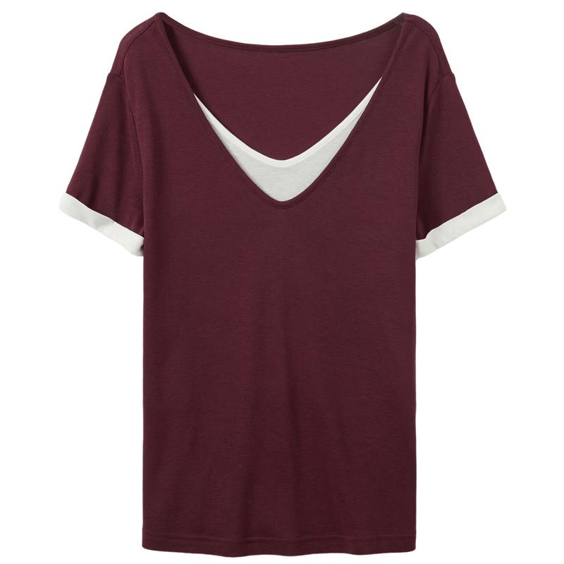 Sancai Lyocell Wool Faux Two-piece T-shirt S