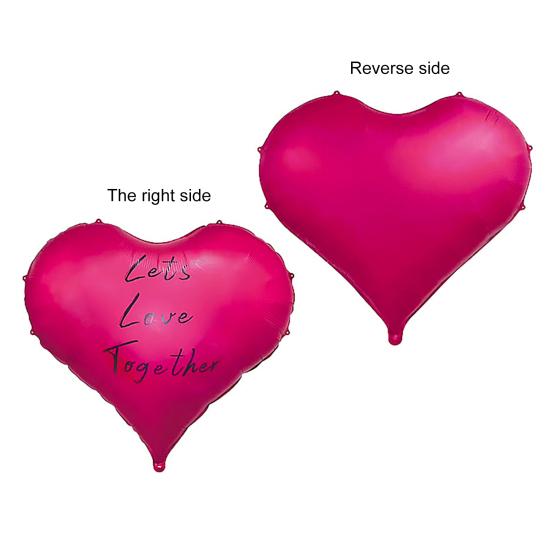 Balónek ve tvaru srdce Valentýnská narozeninová párty Výročí zásnuby Svatební výzdoba Pojďme se spolu milovat Všechno nejlepší k narozeninám Tisk balónu Foto rekvizita