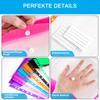 6PCS A4 file bag, contract bag, 11 hole insertable loose leaf bag, test paper bag, transparent three-dimensional buckle bag