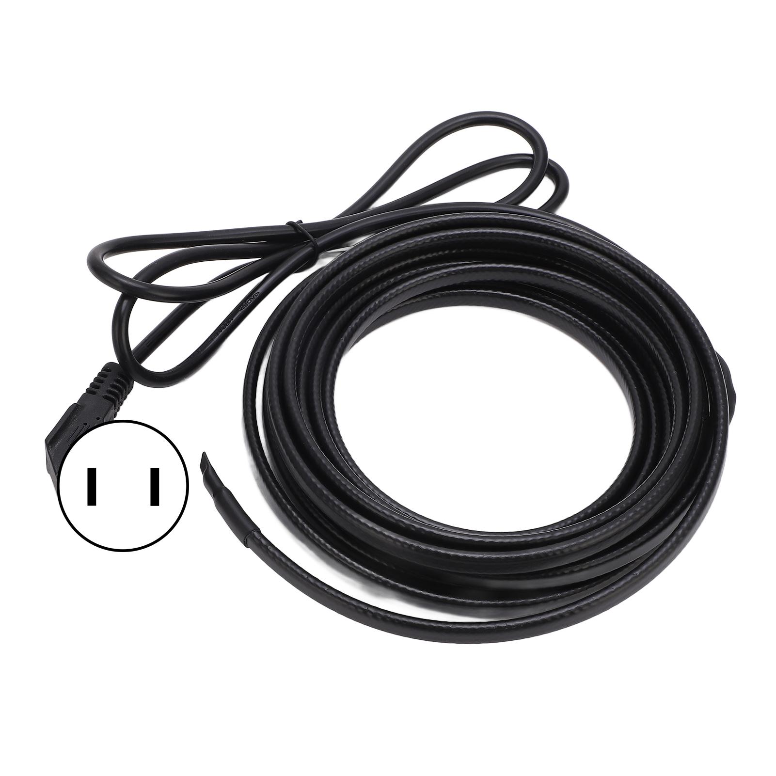 Pipe Heating Cable Heat Tape Heater 5 Meter Self Regulating with Plug for Winter US Plug 110V Polyolefin/PVC