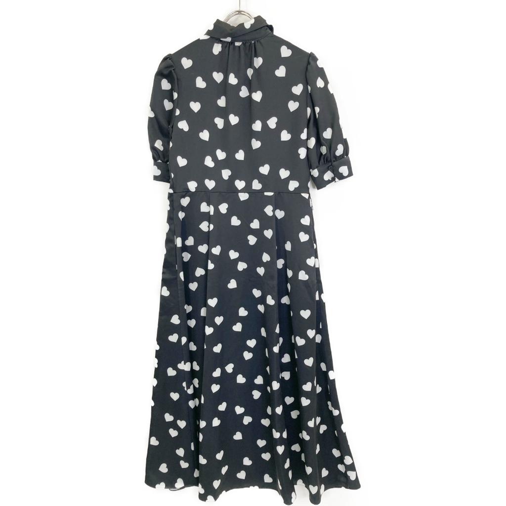 Kate Spade Black Scatter Heart Shirt Dress Dress 4 blackUsed