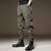 Winter Velvet Overalls Men's Loose Large Size Tied Feet Casual Wear-resistant Trend Versatile Pocket Pants