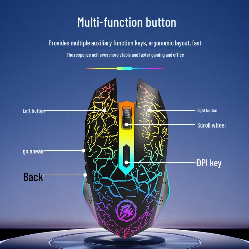 Wrangler Silent Bluetooth Kabellose Gaming-Maus für Büro und E-Sport