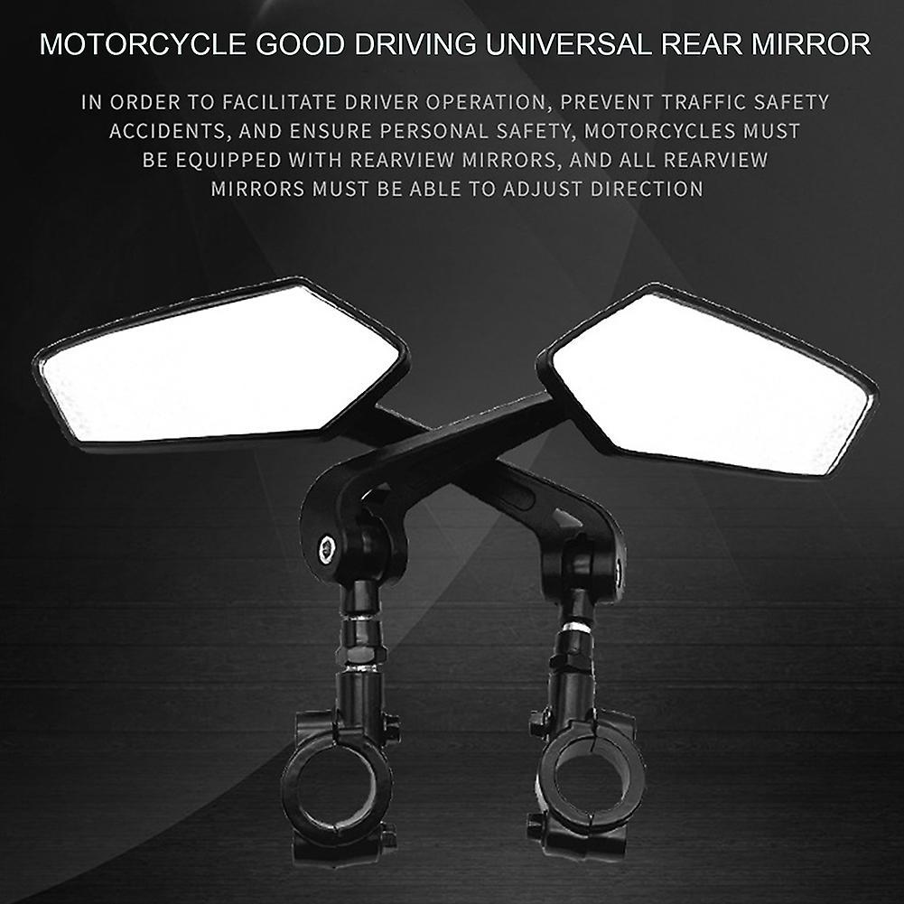 Motorcycle Clear Rearview Mirror Adjustables Angle Bike Reversing Mirror for Folding Bike