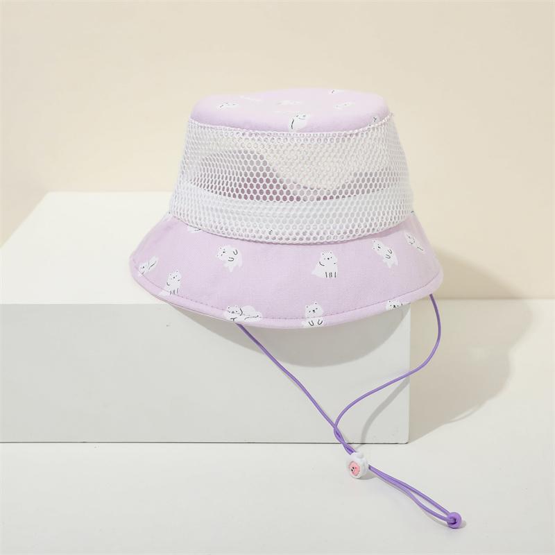 

Baby Bucket Hat 50cm 1-3 Years Summer Thin Mesh Breathable Kids Sun Hat Toddler Boy Girl Cap Beach UV Protection Korean Style 48-50cm світло-фіолетового кольору