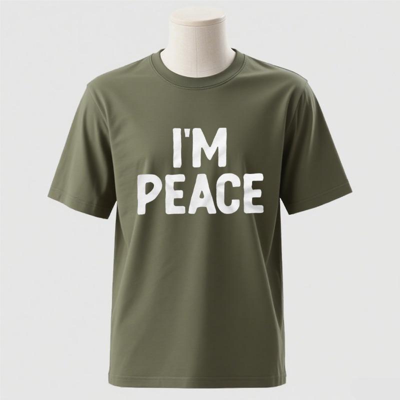 Couple I Come in Peace I Am Peace Funny TShirts Double Meaning Humor Inappropriate Cotton TShirts Casual Fashion S