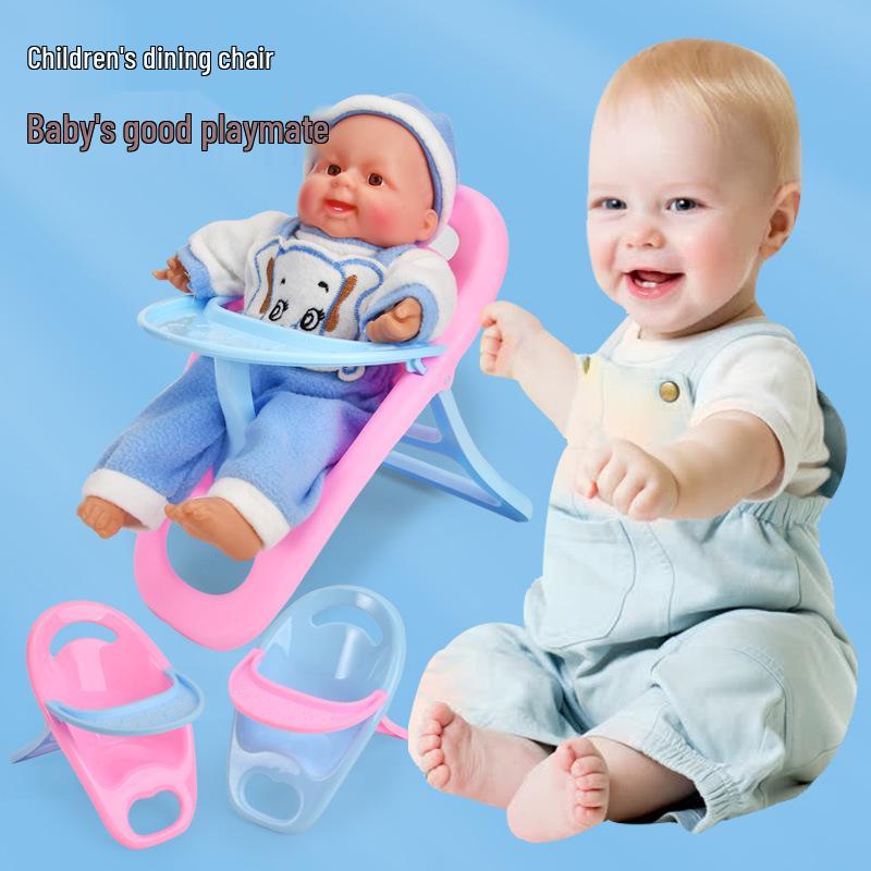Children's Playhouse Toy Chair & Doll Accessories - Multi-Size High Chair for Baby Play