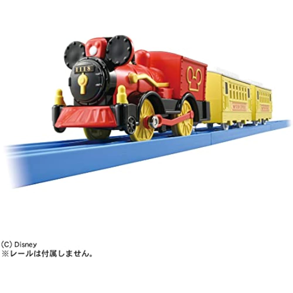 Takara Tomy Boys' “Plarail S-13 Mickey Mouse Poppo Tank” Train Train Toy 3 Year Old and Over Toy ...