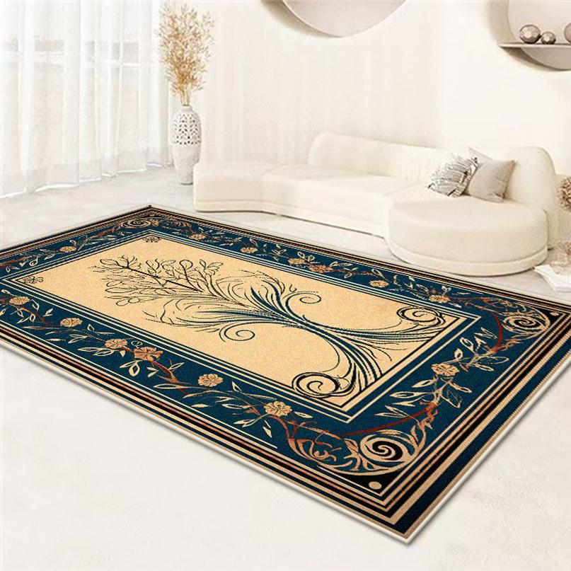 Luxury Large Size Non-slip Carpet Living Room Border Soft Room Decoration Aesthetic Bedroom Rugs Easy Cleaning Coffee Tables Mat