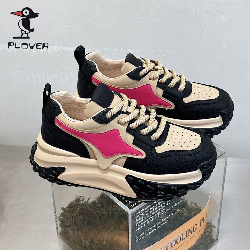 

PLOVER dad shoes women s super fire spring 2025 new Internet celebrity fried street thick sole explosion lightweight inner height increase women s sho 37