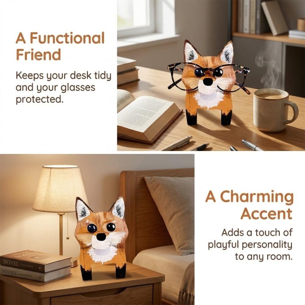 Wooden Glasses Display Stand Animal Shaped Desktop Rack Animal Eyeglass Holder  Nightstand