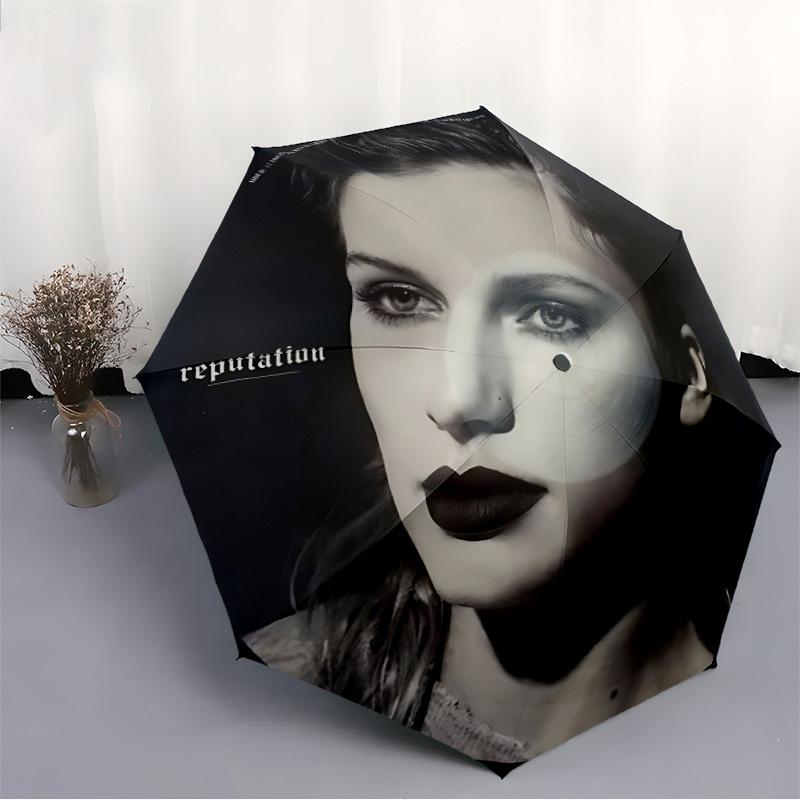 1 pz Ombrello Taylor Swift ad Apertura/Chiusura Automatica, Ombrello da Viaggio Compatto - - Accessorio Festivo, Stecche Robuste yy250807097