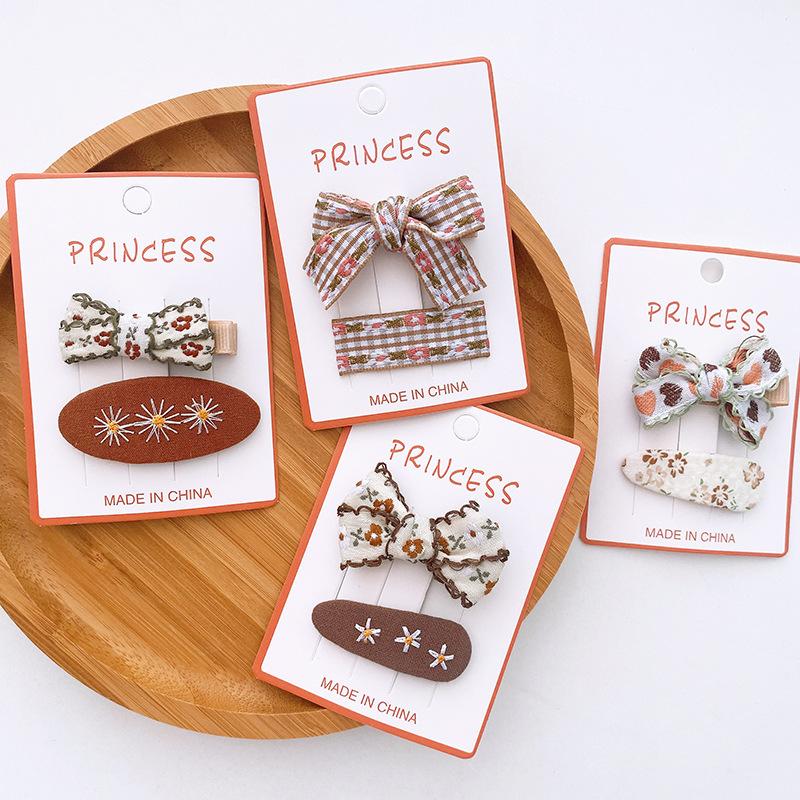 Rose Red Kawaii Bowknot Hairpins Children Baby Girls Kids Hair Clips Bow Pin Barrettes Accessories Hairgrips Headdress Headwear