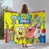 Funny S-SpongeBob Patrick Star Cartoon Flannel Blanket,Ultra Soft Warm Plush Throw for Home Bedroom Bed Sofa Cover Camping gift