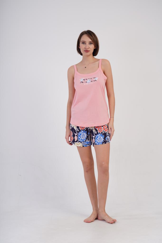 Women's Pajama Shorts On Straps Vienetta Cotton 4XL Loose Comfortable