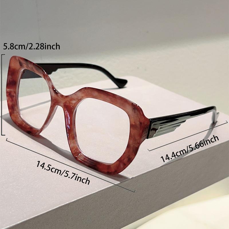 Fashion Leopard Splicing Color Large Frame Cat Eye Anti Blue Light Eyeglasses Men Women FULL Frame High Definition Eyewear