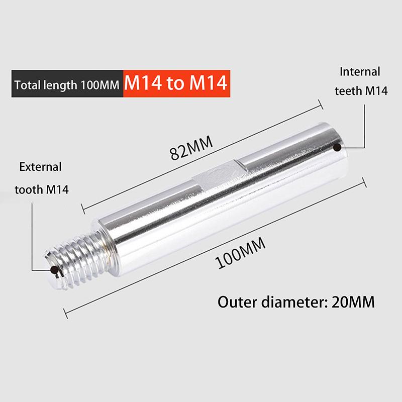 1Pc M14 Thread Adapter Angle Grinder Extension Rod 75/100/140mm Thread Adapter Rod Polishing Pad Grinding Connection Rod DIY