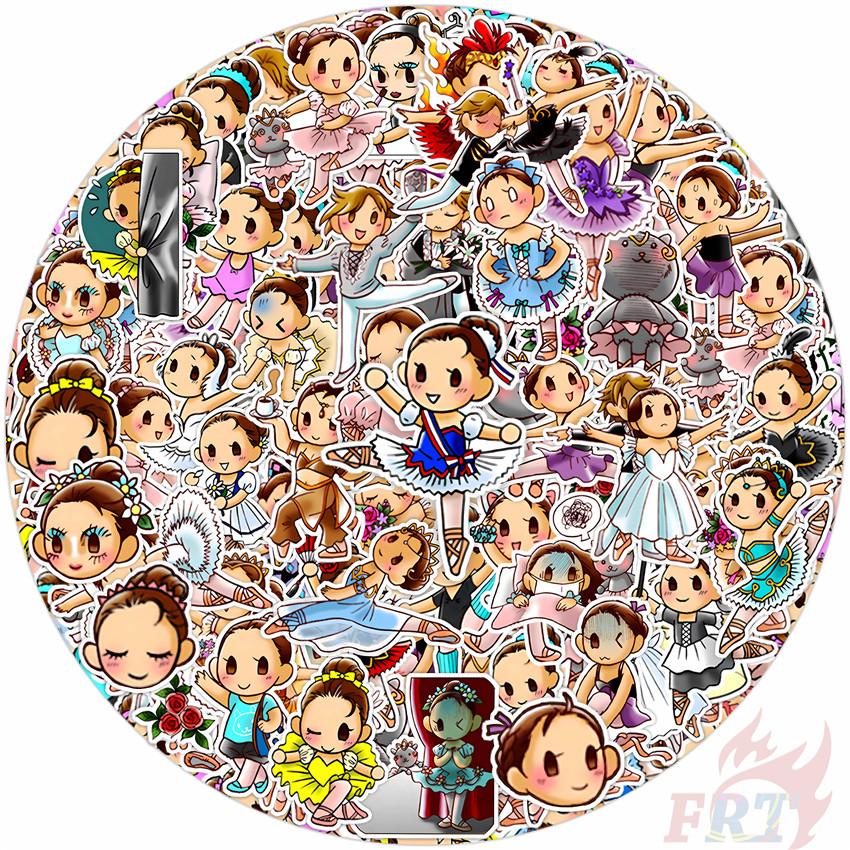 100Pcs/Set Ballet Girl Mini Diary Manual Stickers DIY Scrapbooks Album Decor Decals Stickers