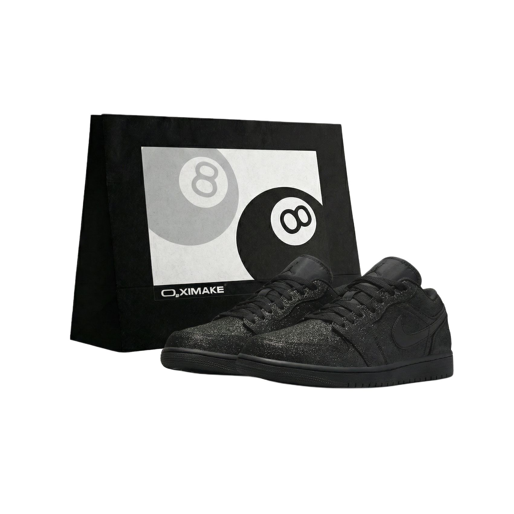 

Jordan Air Jordan 1 Low top Vintage Basketball Shoes Unisex Black Diamond 553558-093(Team133-ajS-BOX) 40.5