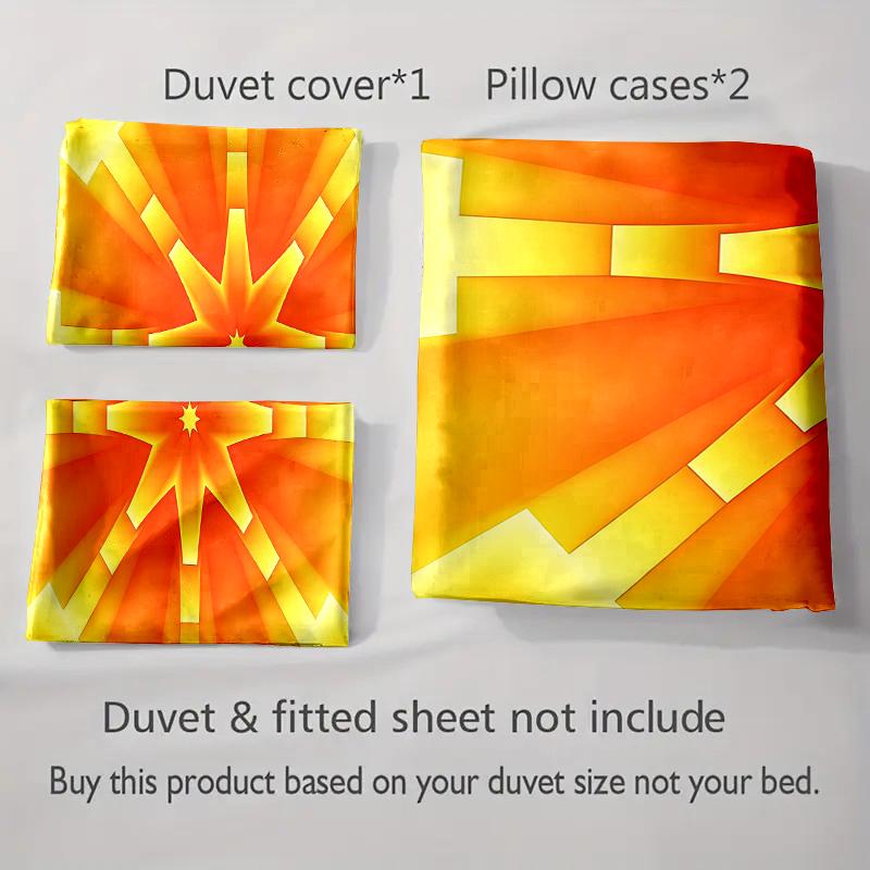 Bright, Geometric, Radiant. Bedding Duvet Cover Sets Duvet Covers Pillowcases Gifts (1 * Duvet Cover 2 * Pillowcases, Without Duvet Insert)