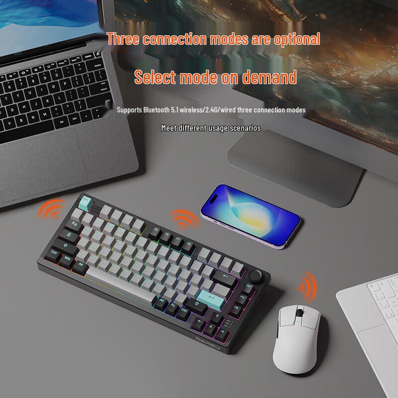 DAREU EK75 Tri-Mode Mechanical Gaming Keyboard