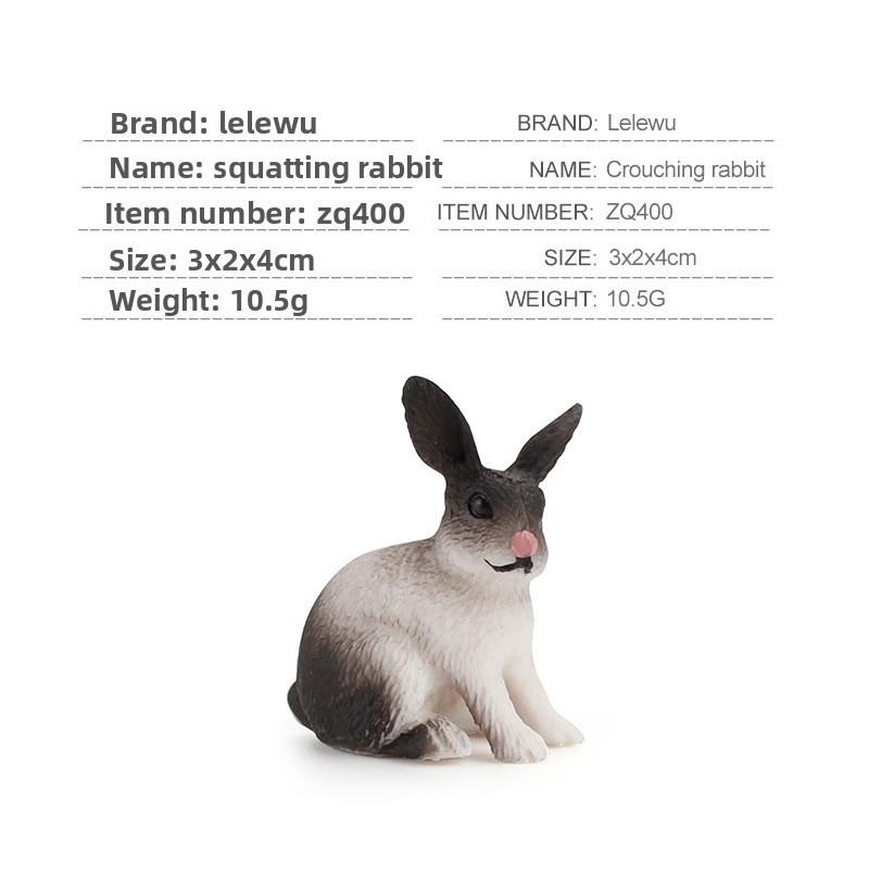 Реалистичные модели диких животных: Бобр, Лиса, Олень. Набор из ПВХ для образовательных целей и декора природы Rabbit