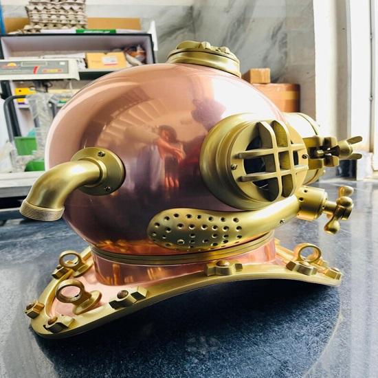 Taucherhelm Tiefsee-Taucherhelm Mark V Taucherhelm Kupfer Messing Tiefsee-Taucherhelm Maritime Sammlung