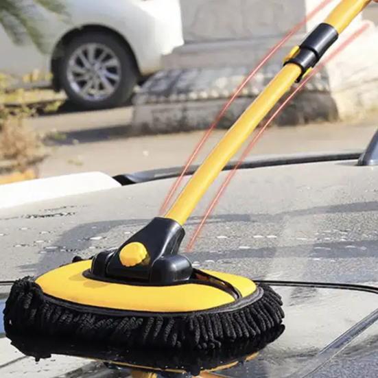 Car Wash Brush Mop Kit with Extension Long Handle Scratch Free Rotatable Wide Applicability Retractable