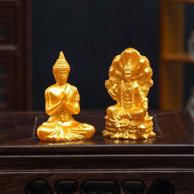 Tibetan Miniature Buddha Statues, In Various Shapes, Are Resin Handicrafts, Altar Ornaments, And Desktop Decorations