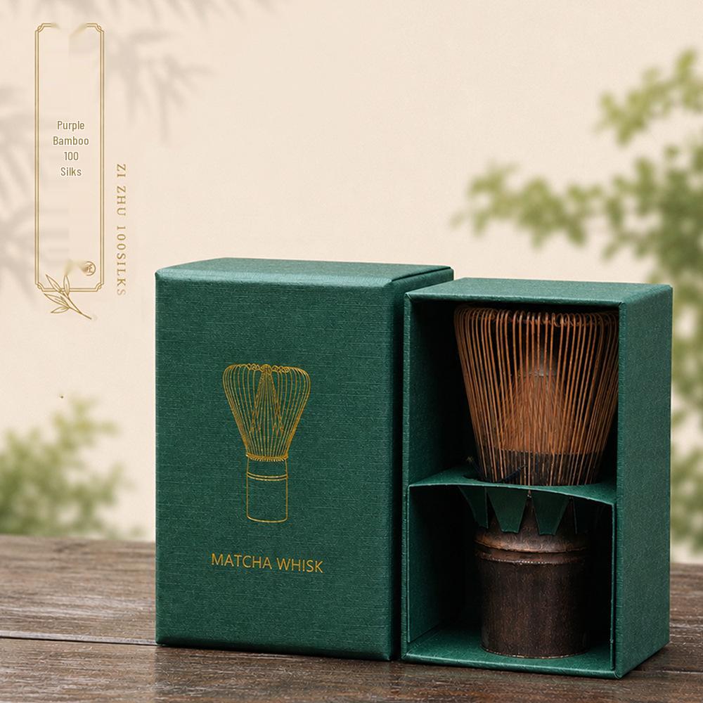 Luxury Matcha Whisk Set: 100-Prong Whisk & Gift Box for Japanese Tea Ceremony