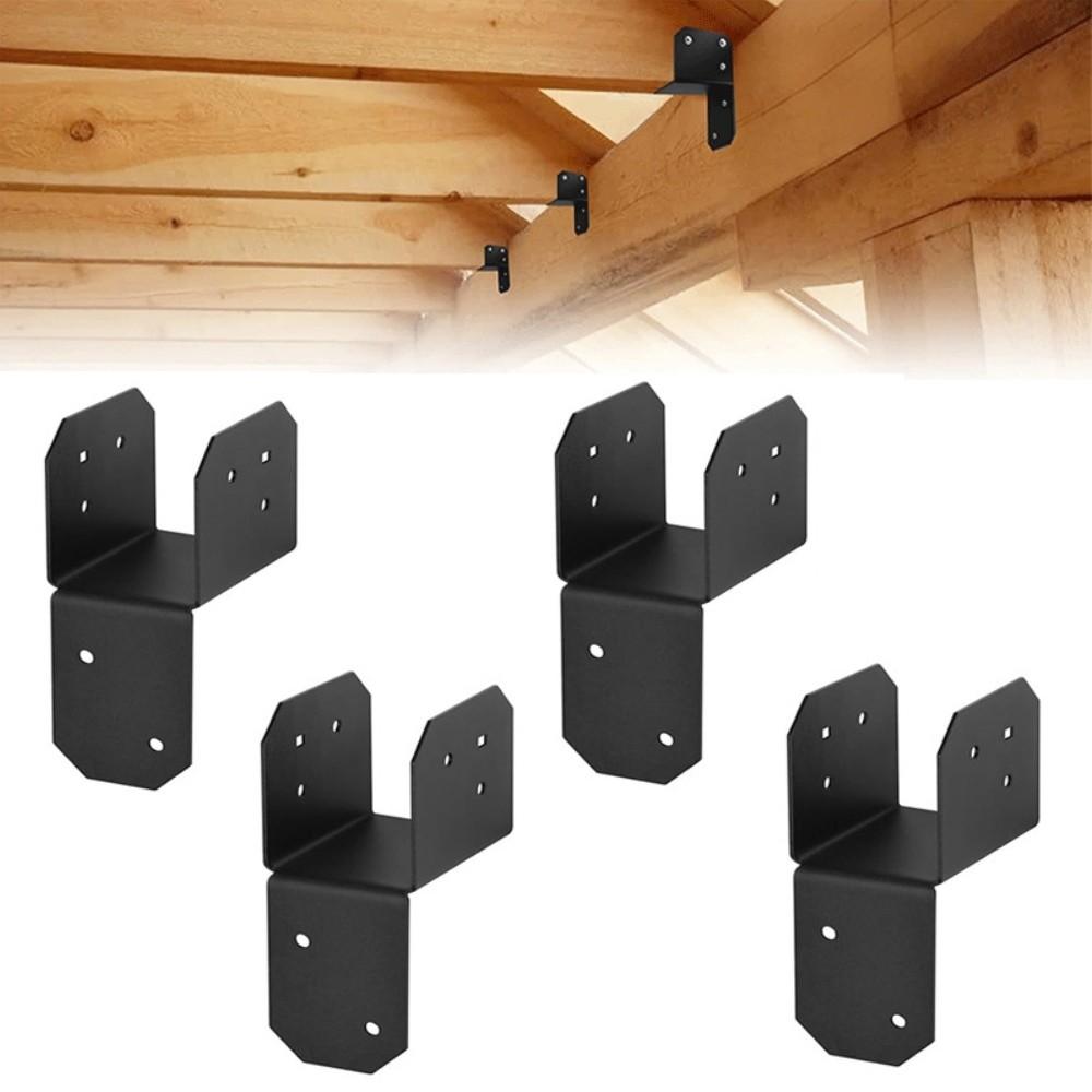 Black Finish Joist Anchor Steel Brackets Construction Projects