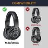 SOULWIT Headband Cover for Audio Technica ATH M40X Protective Protein Leather Headphone Replacement Repair Head Strap Replacement Band Coffee M40,