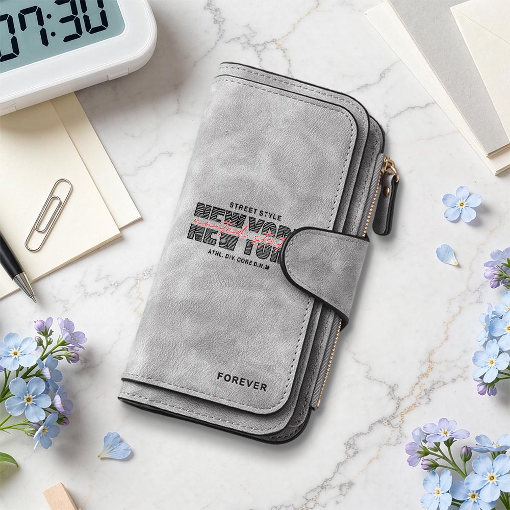 Stylish Long Wallet Casual Portable Large Capacity Card Holder Daily Use Purse