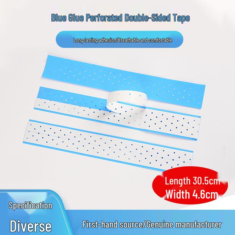 

Двусторонние дышащие кружевные накладки на ленте - Потостойкие и перфорированные длинные полоски для плетения волос