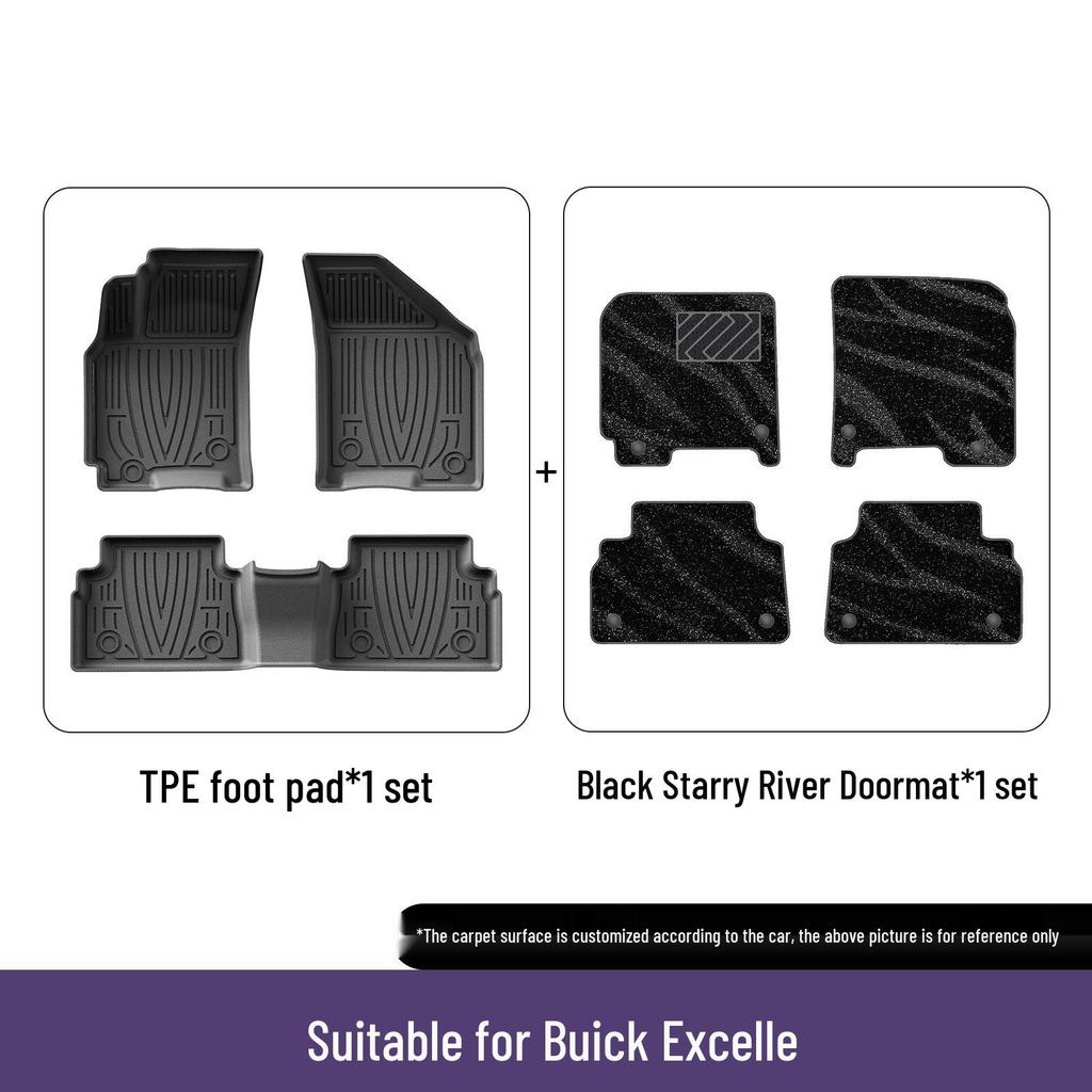 Eco-Friendly TPE Floor Mats for Buick Excelle (2004-2020) - Waterproof, Wear-Resistant